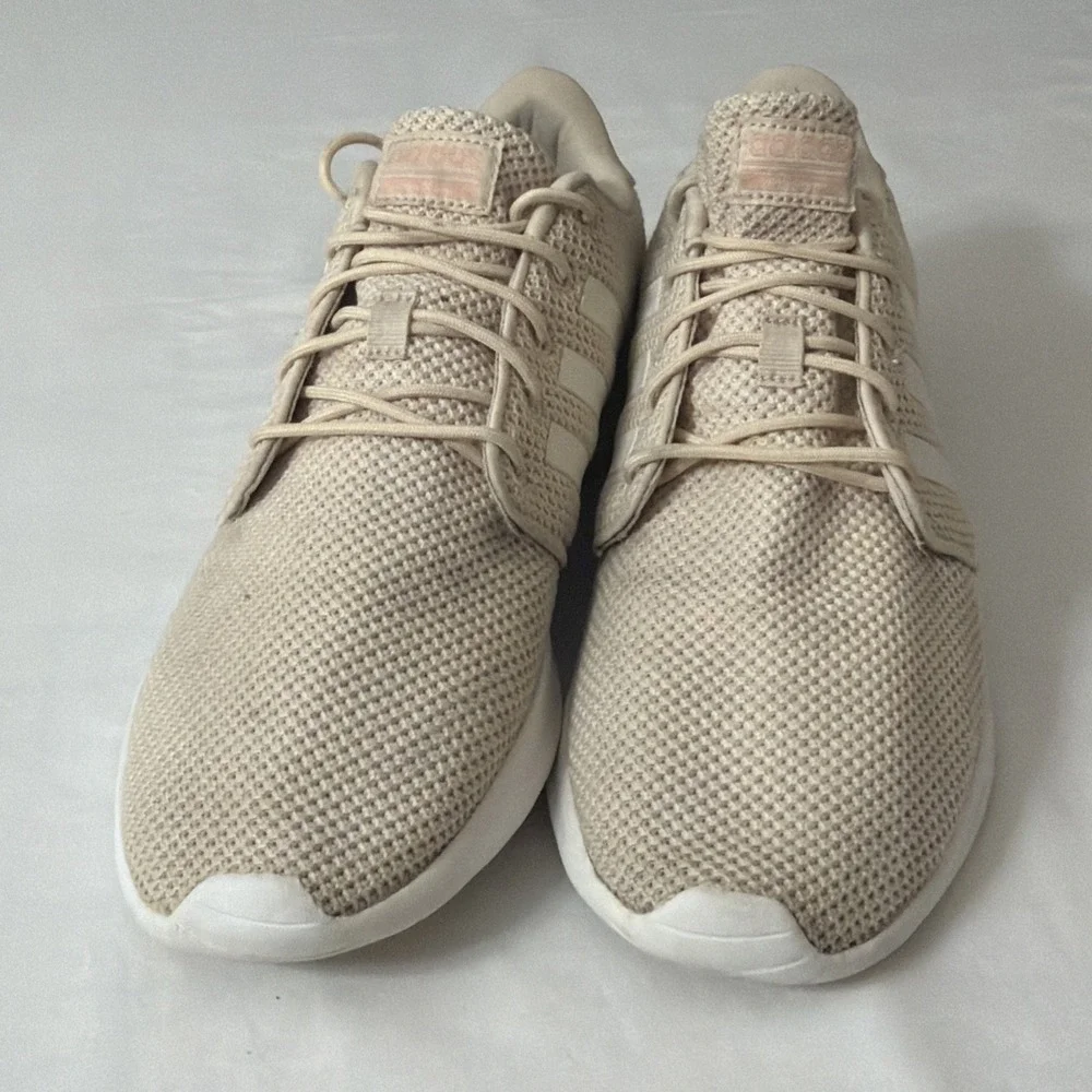 Adidas Womens EE8085 Ivory Cloudfoam QT Racer Sneakers 12 Running Shoes Gym Shoe